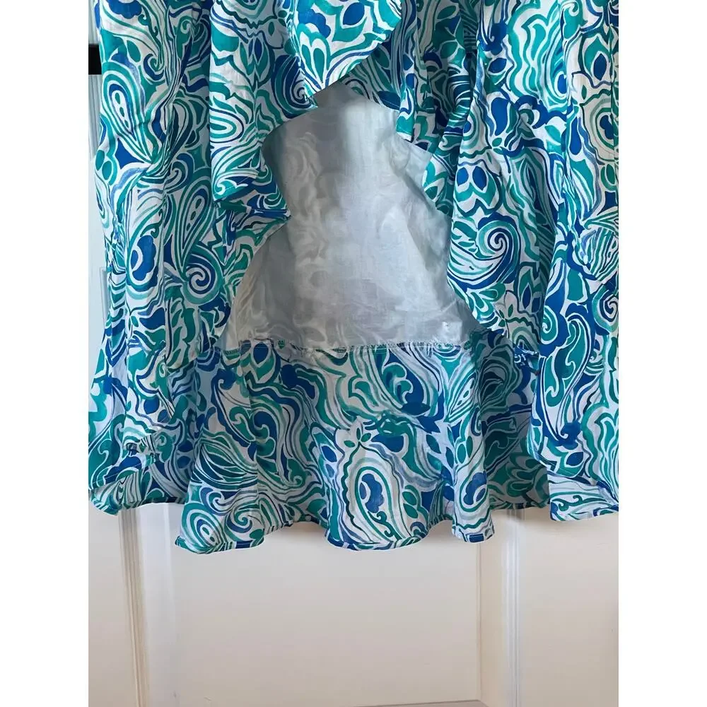 NWT Venus Ruffle High-Low Wrap Dress Size 6